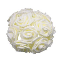 24Pcs 7Cm White Rose Artificial PE Foam Rose Flower Wedding Decoration B... - £7.77 GBP