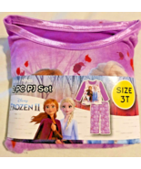 Girls Pajamas Disney Frozen Size 3 Toddler Princess Purple Outfit Sleepw... - $18.27