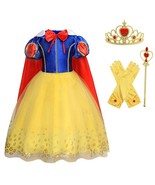 Princess Costume Snow White for Halloween Party Kids Cosplay Outfits Cap... - £20.23 GBP+