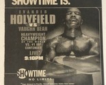 Evander Holyfield Vs Vaughn Bean Print Ad Vintage Showtime TPA2 - $5.93
