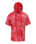 Men&#39;s Red Hooded Bandana Baseball Jersey (L) - £31.09 GBP