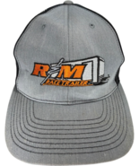 R&amp;M Race Trailers Grey Black Mesh Strapback Adjustable Trucker Hat - $11.88