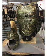 Medieval Roman Chest Armor~ Reenactment Cuirass With Roman Helmet 18 Gua... - £1,593.52 GBP