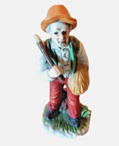 Porcelain Bisque Figurine Elderly Farmer Bringing in the Sheaves Wheat H... - £7.74 GBP