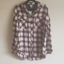 Plaid Shirt with Lace Back Med - $28.71