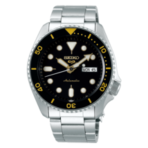 Seiko 5 Sports 42.5 mm Automatic SS Black Dial Gold Accents Watch - SRPD57K1 - $175.75