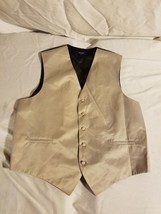 MEN&#39;S RETRO PARIS TWO TONE BEIGE &amp; BLACK CLASSIC 5 BUTTONS XL VEST WAIST... - £15.35 GBP