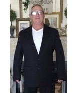 Stafford Hart Marx Executive Navy Blue Pinstripe Suit 44R Lama Wool 2 Bu... - $39.99