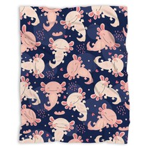 Axolotl Blanket Axolotl Gifts For Boys Girls, Axolotl Bedding Decor, Warm Lightw - £15.97 GBP