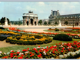 Tuileries Garden and Arc de Triomphe du Carrousel Paris France Postcard - £5.52 GBP