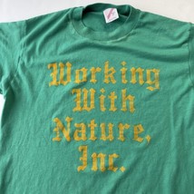 Vtg Working with Nature Inc. shirt Men Sz M Jerzees Single Stitch Campin... - £21.95 GBP