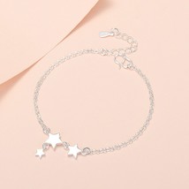 Charm Bracelet 925 Silver Multi Layer Beaded Bracelet Chain Wristband Pulseras M - £11.54 GBP