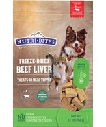 Nutri Bites Freeze Dried Beef Liver Dog & Cat Treats | Healthy Pet Training Trea - $41.24 CAD