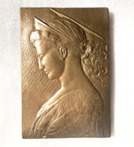 Saint St Cecilia Christian Religious sculpture plaque in Bronze Finish - €19,75 EUR
