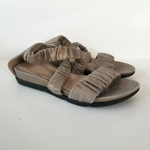 Eileen Fisher Dylan Sandals Women Size 5.5 Nubuck Leather Metallic Strap... - £12.91 GBP
