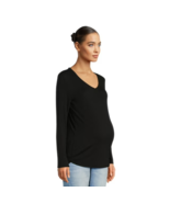 Time and Tru Maternity Long Sleeve T-shirt, Black Soot Size M(8-10) - $307.21 MXN