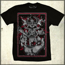 Union Souls Godhand Screaming Skull Heavy Metal Pentagram Mens TShirt Bl... - $26.06