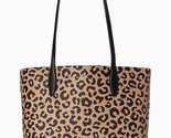 Kate Spade Arch Leopard Leather Tote Pouch Animal Cheetah K8466 NWT Leop... - $157.40