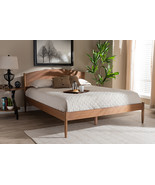 Faron Ash Wanut Finished Full Size Wood Platform Bed - €332,04 EUR