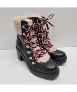 Universal Thread Boots Women SIZE 7 Aubrie Platform Black Faux Leather A... - $16.03