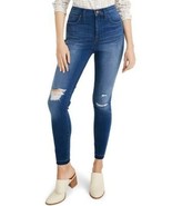 NWT Madewell Ripped 10-In High Waist Crop Skinny Jeans Dark Wash Plus Si... - £53.34 GBP