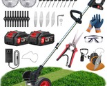 Cordless Weed Wacker Electric Weed Eater Battery Powered, Grass Trimmer ... - £75.73 GBP