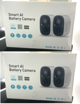 4x Smart Security Cameras Indoor Outdoor Wireless 2.4GHz Wifi New - $54.44