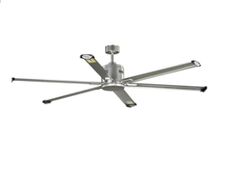 Hubbell Lighting 72 in. Six-Blade Indoor Outdoor Nickel Dual Mount Ceiling Fan - £214.58 GBP