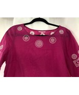 LILLY PULITZER Pink Solid Long Sleeve Linen/Cotton Top Sz 8 - $97.05 CAD