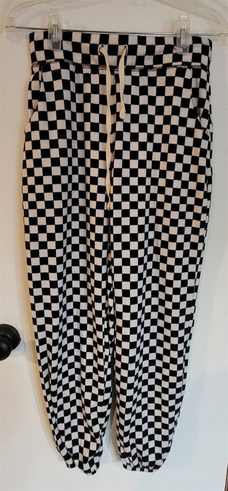 Primary image for Womens S Double Zero Black/White Drawstring Waist Athletic Lounge Sweatpants