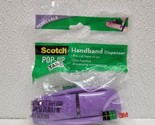 Scotch Pop-Up Tape Handband Dispenser Purple with 1 Tape Pad - New! - £15.61 GBP