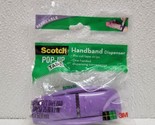 Scotch Pop-Up Tape Handband Dispenser Purple with 1 Tape Pad - New! - $19.70