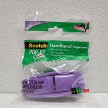 Scotch Pop-Up Tape Handband Dispenser Purple with 1 Tape Pad - New! - £15.50 GBP