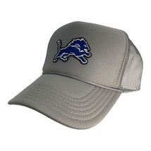 New Detroit Lions Light Gray Hat 5 Panel High Crown Trucker Snapback Nfc - £18.73 GBP