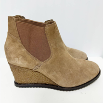 Trask Womens Tatum Wedge Bootie Shoes Brown Tan Oiled Suede 9.5 - £53.41 GBP