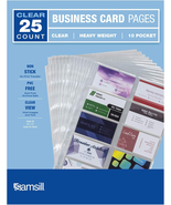 Business Card Sleeves, 25 Pack Holds 500 Business Cards, 3.5 X 2 Inch, 2... - €8,88 EUR