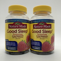 BEST BY 05/23 - 2 Pack Nature Made Good Sleep Gummies 200mg L-Theanine, ... - £31.41 GBP