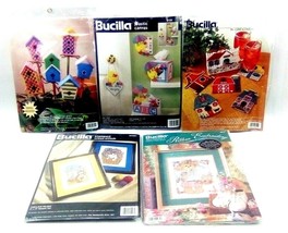 Lot of 5 Bucilla Stitchery Kits 1990's Embroidery Needlecraft New & Sealed  - $34.16