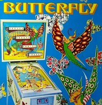 Butterfly Pinball Flyer Sonic Original 1977 Art Sheet Promo Sheet Retro Fantasy - £20.88 GBP
