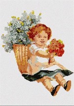 Pepita Needlepoint Canvas: Betsy and Bouquet, 7&quot; x 8&quot; - £39.96 GBP+