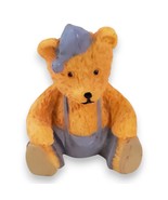 Vintage Resin Teddy Bear Figurine, Blue Overalls, Matching Cap, Collecti... - €8,67 EUR