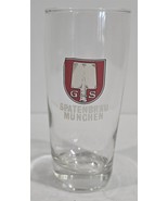Vintage GS Spatenbrau Munchen Beer White/Red/Black Logo .25l Drinking Glass - $26.37 CAD