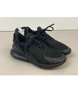 Nike Air Max 270 BQ5776-001 Sneakers Kids US 4.5Y Triple Black Lace Up S... - $49.65