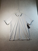 Caddy Cart Golf Polo Shirt Mens XL White Knit 100% Polyester Short Sleeve - £14.51 GBP