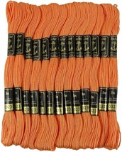 Anchor Stranded Cotton Thread Cross Stitch Sewing Hand Embroidery Floss Orange - £9.72 GBP
