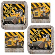 Construction Party Zone Dessert Pack - Paper Plates, Beverage Napkins, Cups, Tab - £12.08 GBP+