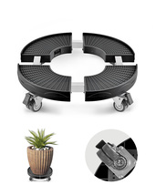 VEVOR Trash Can Dolly 440lbs Weight Capacity, 15-22.8 in Adjustable, Black - $20.90