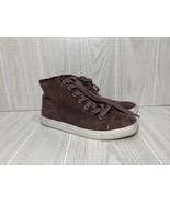 Frye And Co Brown Suede Leather High Top Shoes 9 women side zip casual a... - £46.70 GBP