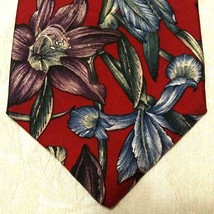 J T Beckett Red Floral Silk Necktie - $9.95