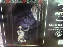 Indian Lady Wolf Wolves Forest Moon Call Of The Maiden Queen Blanket Bedspread - £47.22 GBP
